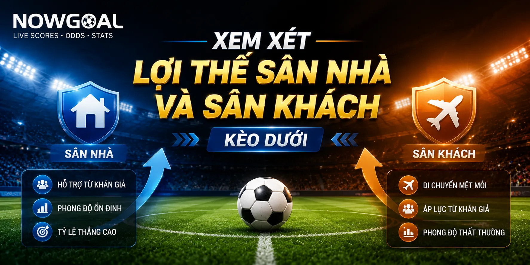 Xem xét lợi thế sân nhà và sân khách